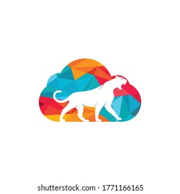 Panther cat wild animal vector logo design. Cheetah logo design concept.