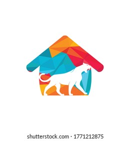 Panther cat wild animal vector logo design. Cheetah logo design concept.