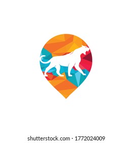 Panther cat wild animal vector logo design. Cheetah logo design concept.