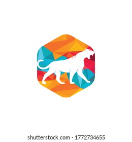 Panther cat wild animal vector logo design. Cheetah logo design concept.	