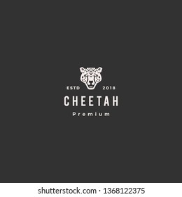 panther cheetah head logo vector icon illustration