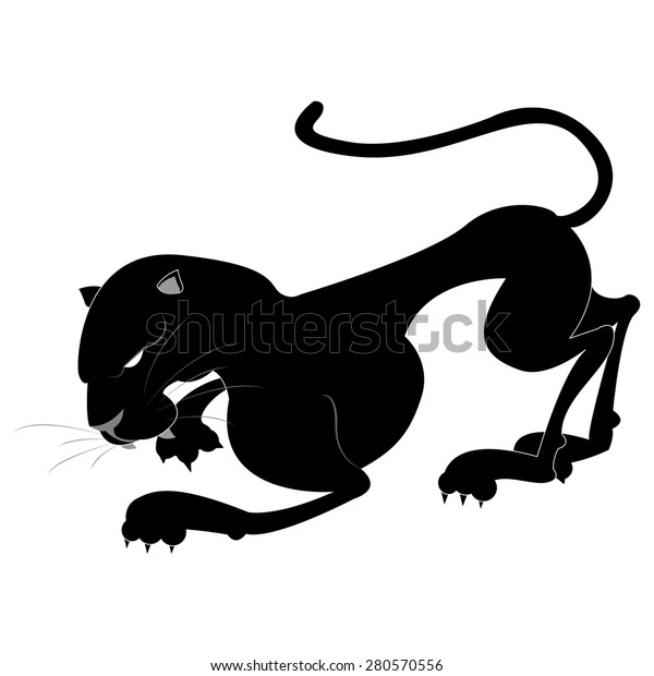 Panther Clipart Character Stock Vector Royalty Free 280570556