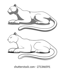 Panther emblem vector illustration