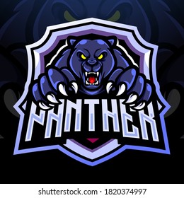 Panther esport logo mascot design