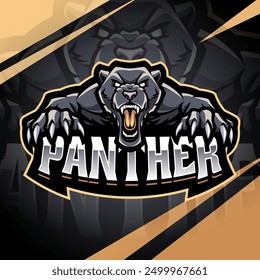 Panther esport mascot logo design