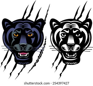 Panther Face Black Panthers Color Face