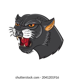 Panther face vector illustration in old school tattoo design style, perfect for t shirt and sticker design 