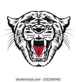 Panther face in wonderful color, good for tshirt design and tattoo also mascot design