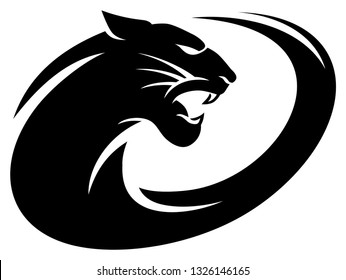 Panther fast ellipse black vector design