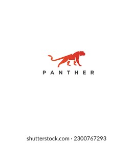 Panther flat vector logo design