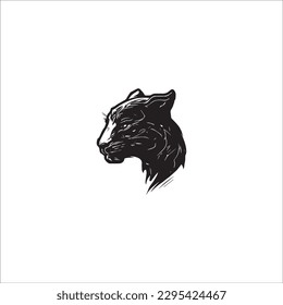 Panther Head Fast black vector
