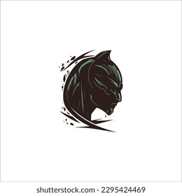 Cabeza de pantera Vector negro rápido