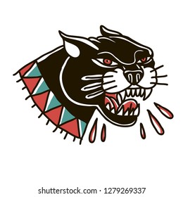 Panther head illustration.