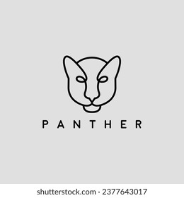 Panther Head line art logo | Panther logo design | Panther vector | Panther head creative and unique icon