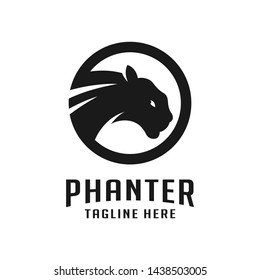 panther head logo design and dark circles