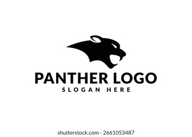 Panther head logo design. Logo icon vector silhouette illustration
