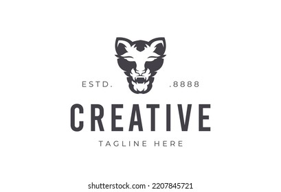 Panther Head Logo Design Template