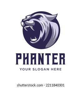 Panther Head Logo Design Vector Illustration