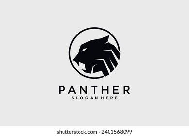 Panther Head Logo Design Vektorgrafik mit kreativer Idee
