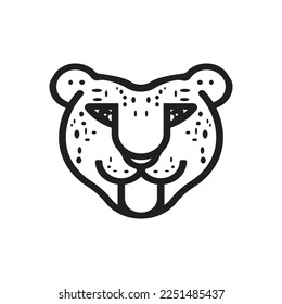 Panther head logo icon vector design template illustration 