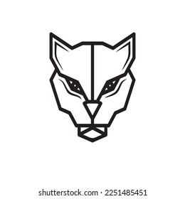 Panther head logo icon vector design template illustration 