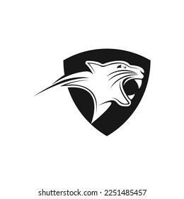 Panther head logo icon vector design template illustration 