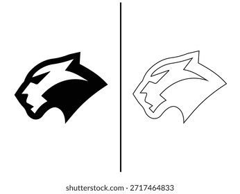 Panther head logo vector for brand 