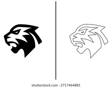 Panther head logo vector for brand 