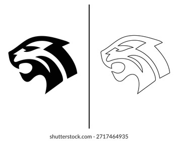 Panther head logo vector for brand 