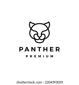 panther head logo vector icon illustration svg