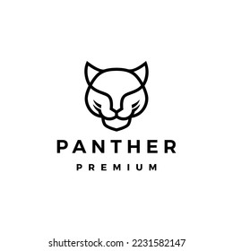 panther head logo vector icon illustration