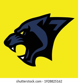 Panther Head Logo Vector Sports Esports Mascot Illustration