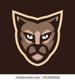 Panther head mascot logo vector illustration.