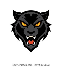 Panther head mascot logo vector.