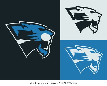 Panther Head Mascot Multiple Versions