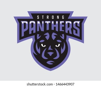 Panther head modern logo, template design emblem for a sport and eSport team.