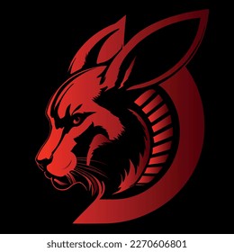 Panther Head Silhouette Logo Vector