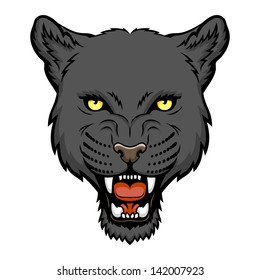 A Panther head. This is vector illustration ideal for a mascot and tattoo or T-shirt graphic.