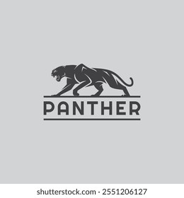 PANTHER HEAD VECTOR SILHOUETTE, MINIMALIST LOGO AND MODERN.