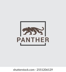 PANTHER HEAD VECTOR SILHOUETTE, MINIMALIST LOGO AND MODERN.