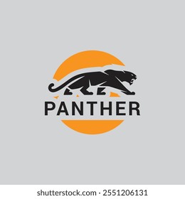 PANTHER HEAD VECTOR SILHOUETTE, MINIMALIST LOGO AND MODERN.