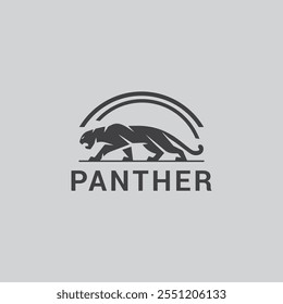 PANTHER HEAD VECTOR SILHOUETTE, MINIMALIST LOGO AND MODERN.