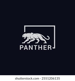 PANTHER HEAD VECTOR SILHOUETTE, MINIMALIST LOGO AND MODERN.