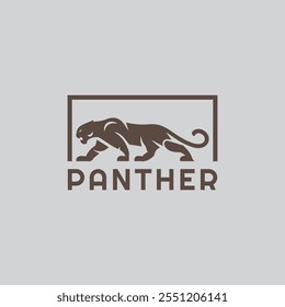 PANTHER HEAD VECTOR SILHOUETTE, MINIMALIST LOGO AND MODERN.