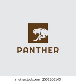 PANTHER HEAD VECTOR SILHOUETTE, MINIMALIST LOGO AND MODERN.