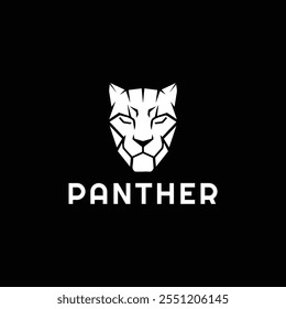 PANTHER HEAD VECTOR SILHOUETTE, MINIMALIST LOGO AND MODERN.