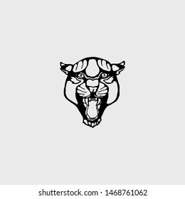 Panther Head Vintage Logo Vector Stock Vector (Royalty Free) 1468761062