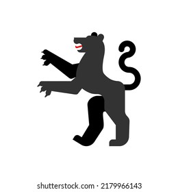 Panther Heraldic animal. Fantastic Beast. Monster for coat of arms. Heraldry design element.