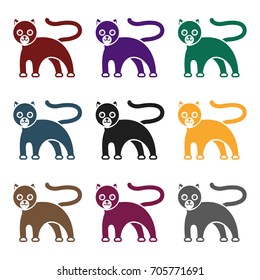 Panther icon in black style isolated on white background. Animals symbol stock vector illustration.