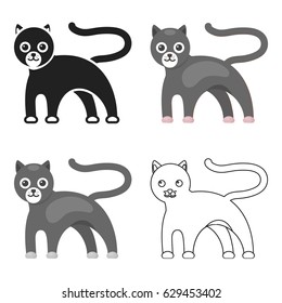 Panther icon cartoon. Singe animal icon from the big animals cartoon.